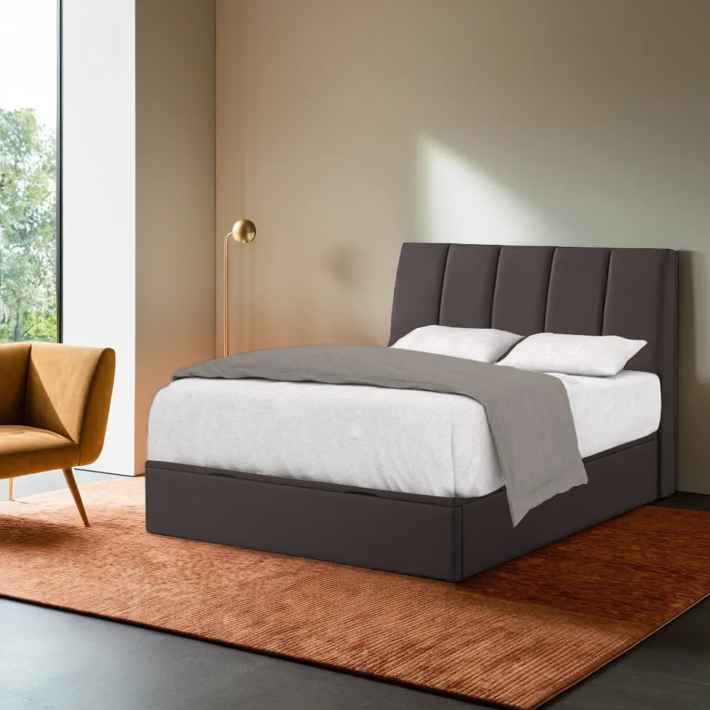 Clancy Faux Leather Storage Bedframe