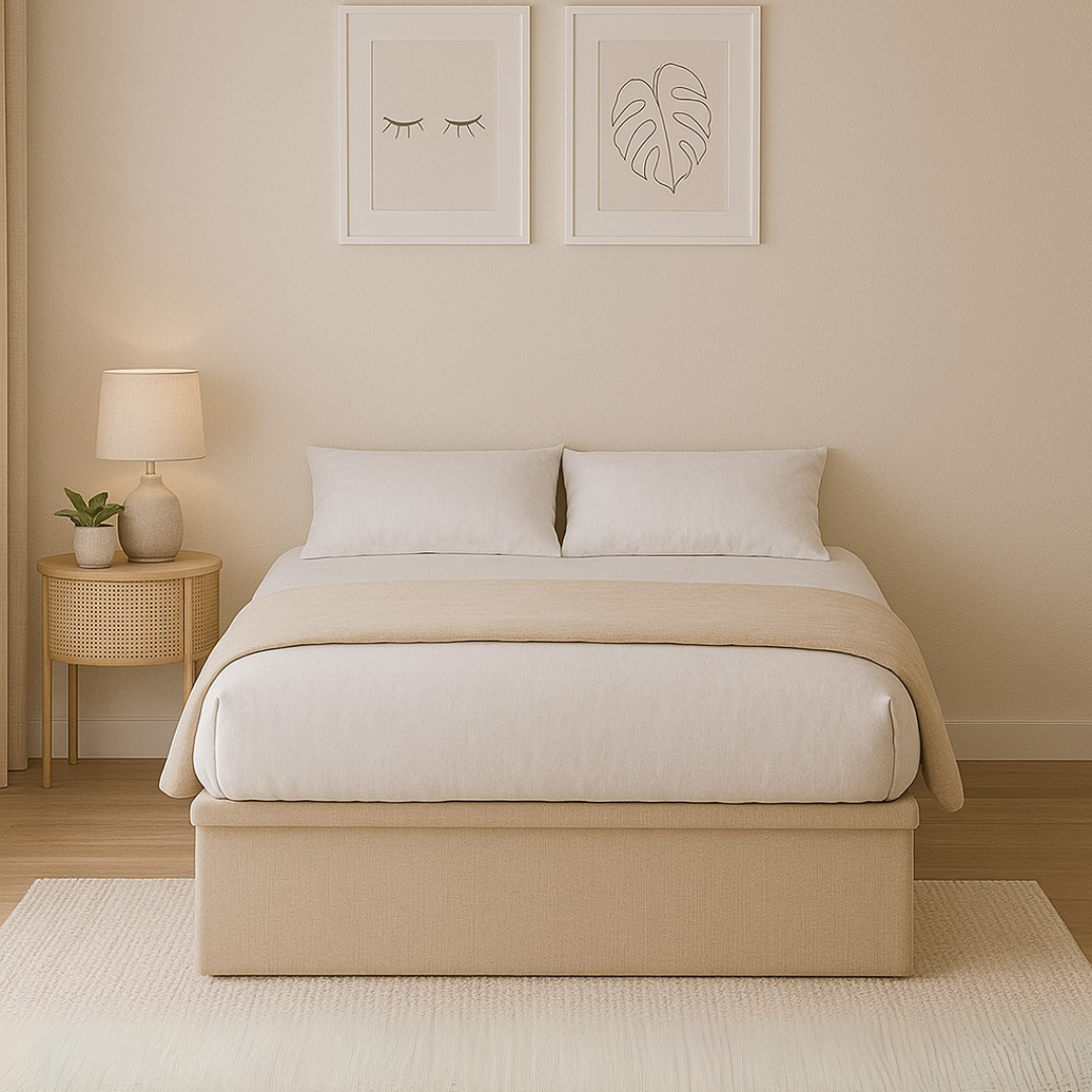 Luna Storage Bedframe Base Only (No Headboard)