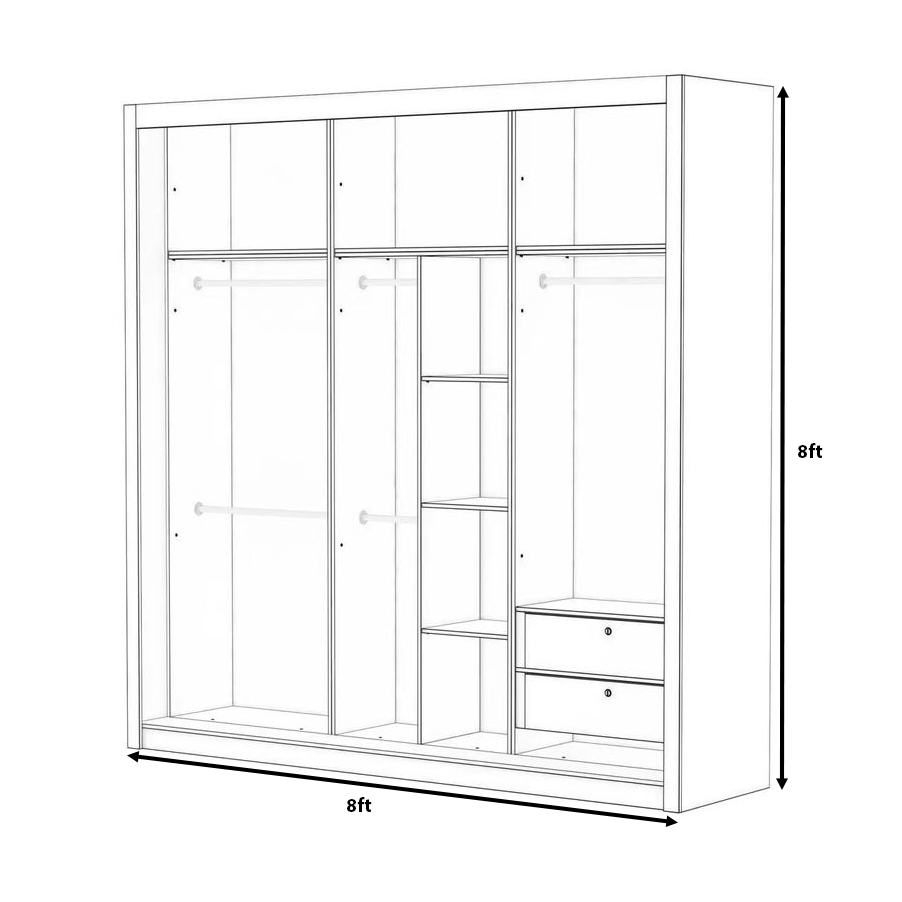 Gian Sliding Door Wardrobe