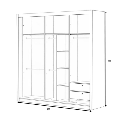 Gian Sliding Door Wardrobe