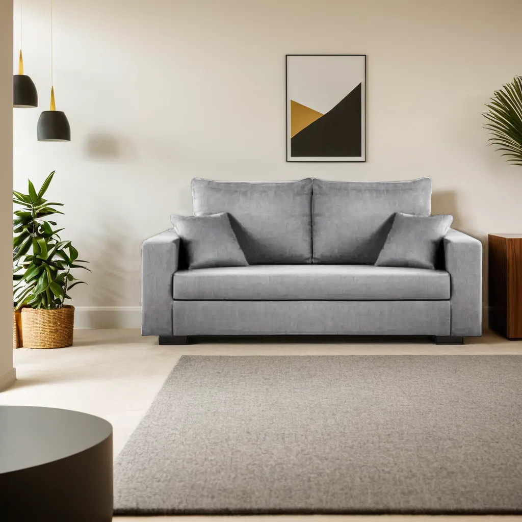 Ava Velvet Fabric Sofa (Water Repellent)