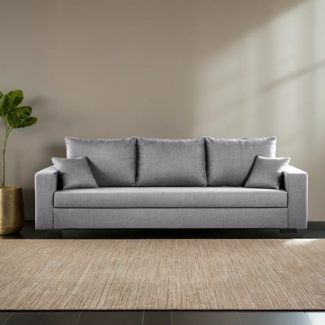 Ava Velvet Fabric Sofa (Water Repellent)