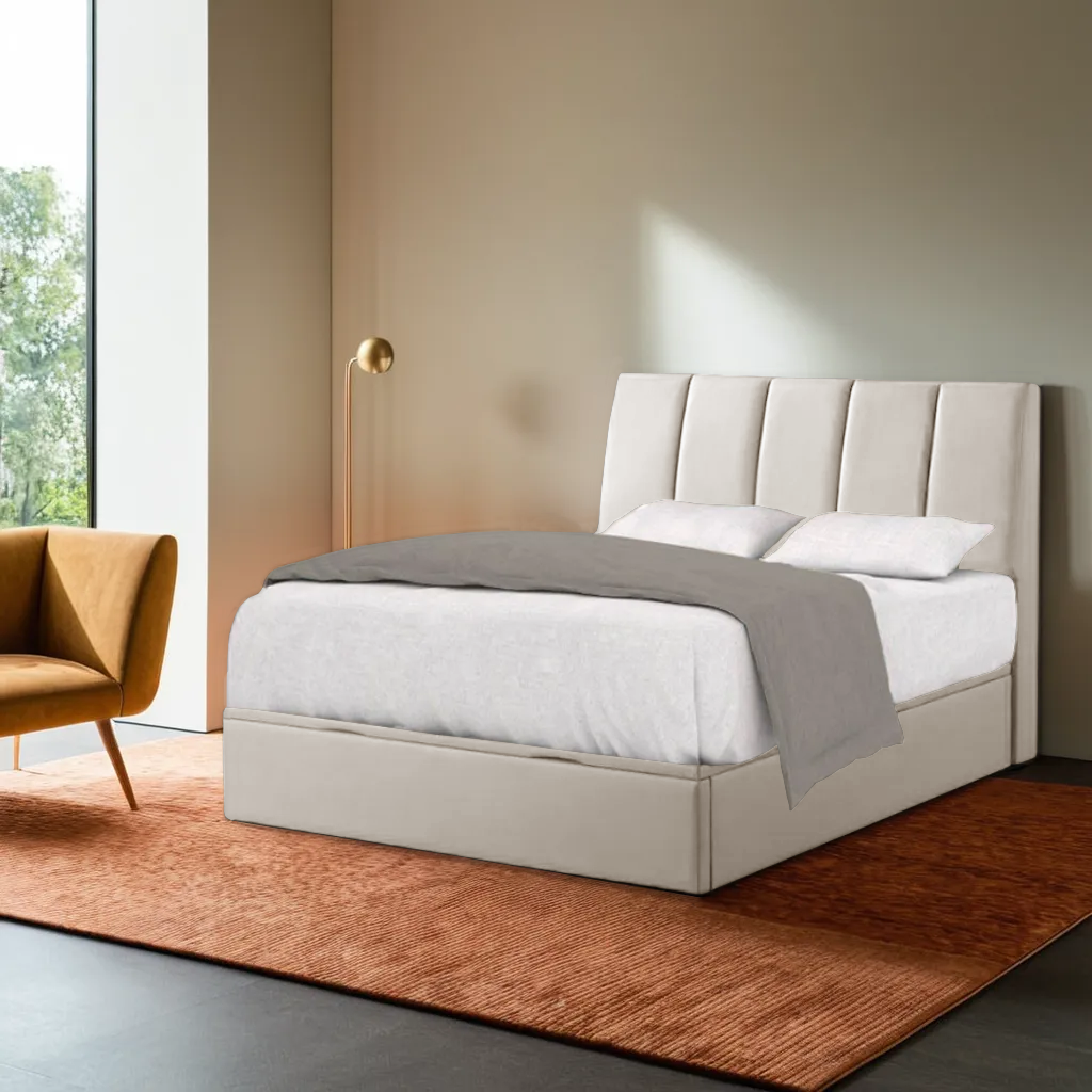 Clancy Faux Leather Storage Bedframe