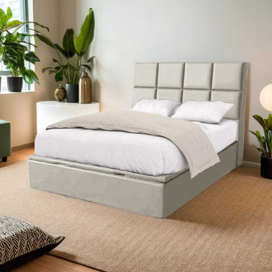 Gian Faux Leather Storage Bedframe