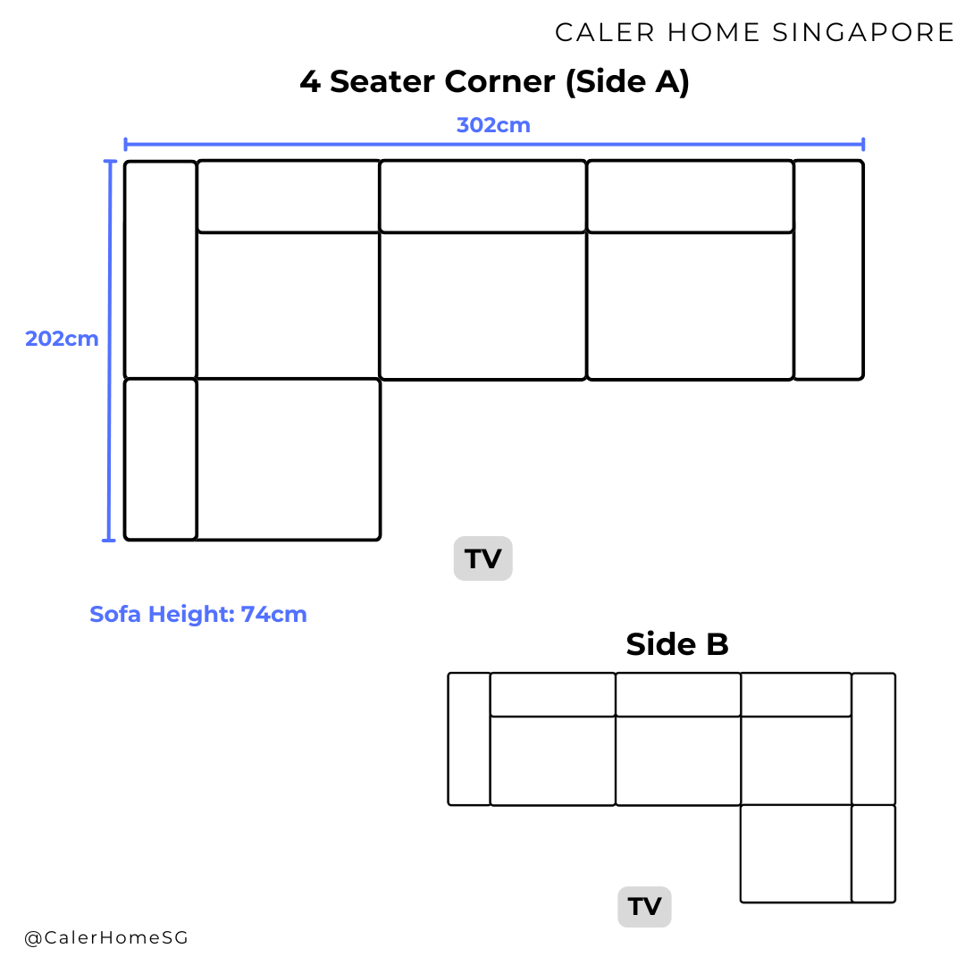 Harlo 4 Seater Corner Sofa