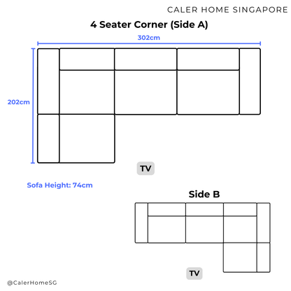 Harlo 4 Seater Corner Sofa