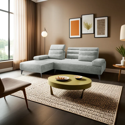 Tuski L-Shape Fabric Sofa (Pet-Friendly)
